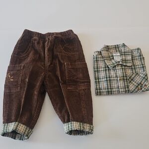 OshKosh B'gosh Brown and Green Kids Matching Set